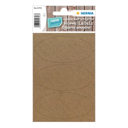 HERMA 15753 self-adhesive label Oval Permanent Brown 12 pc(s)