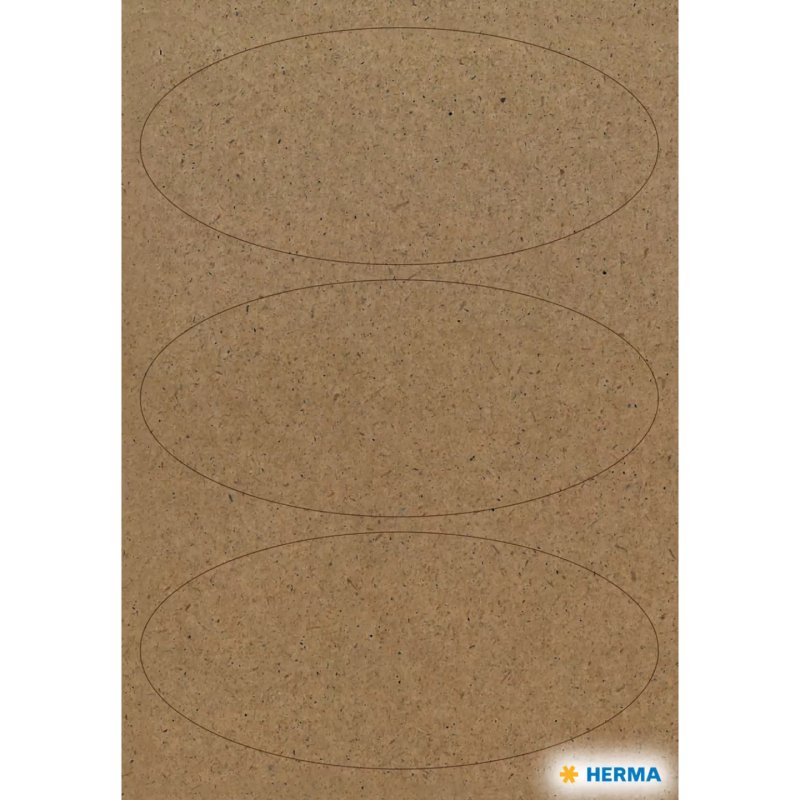 HERMA 15753 self-adhesive label Oval Permanent Brown 12 pc(s)