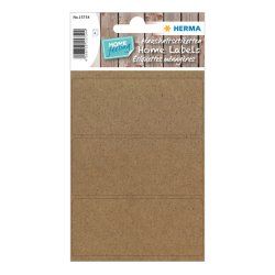 HERMA 15754 étiquette auto-collante Rectangle aux angles arrondis Permanent Marron 12 pièce(s)