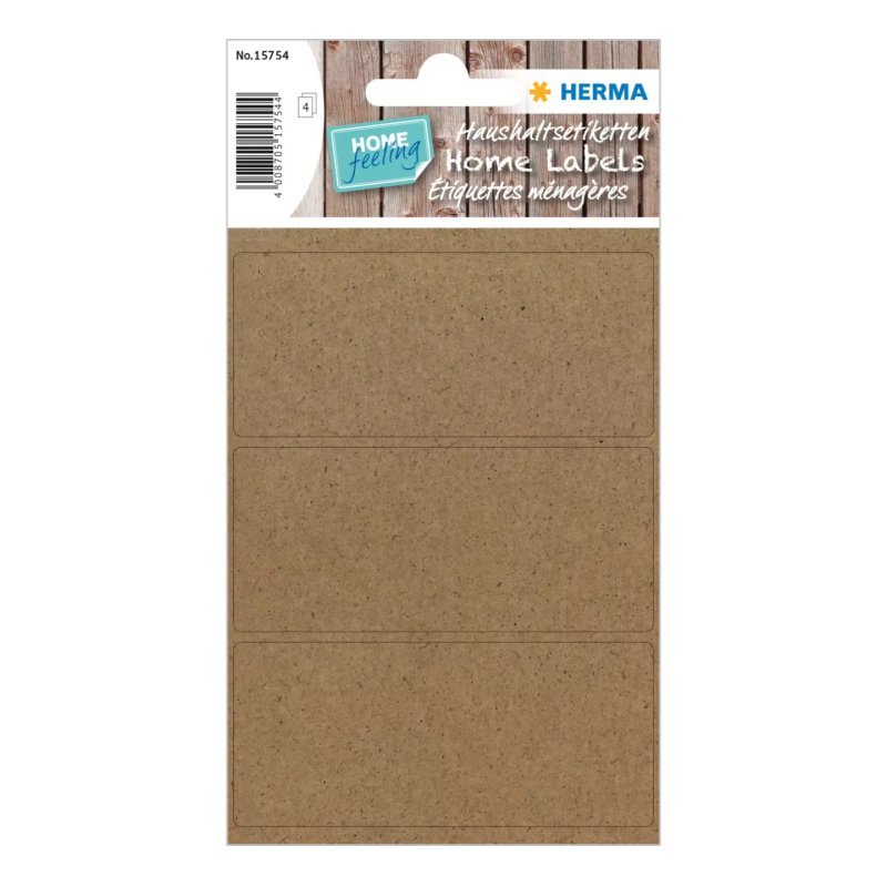 HERMA 15754 self-adhesive label Rounded rectangle Permanent Brown 12 pc(s)