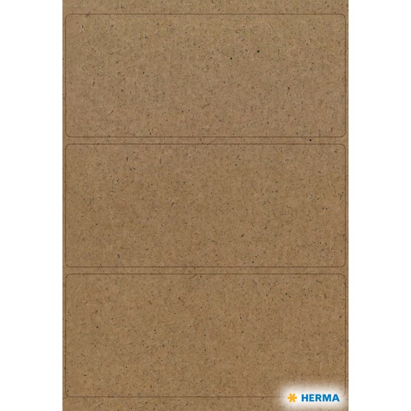 HERMA 15754 étiquette auto-collante Rectangle aux angles arrondis Permanent Marron 12 pièce(s)