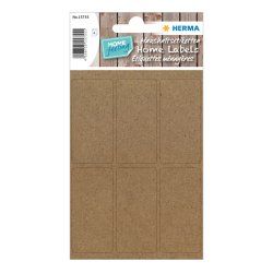 HERMA 15755 étiquette auto-collante Rectangle aux angles arrondis Permanent Marron 24 pièce(s)