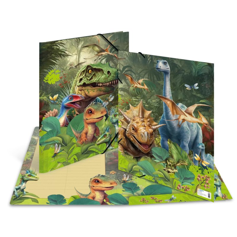 HERMA Chemise à élastique "Dino World", carton, A3