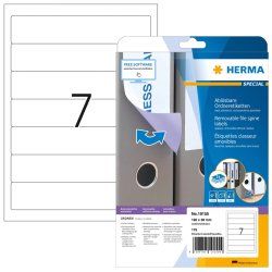 HERMA Removable file labels A4 192x38 mm white Movables/removable paper matt opaque 175 pcs.