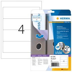 HERMA Removable file labels A4 192x59 mm white Movables/removable paper matt opaque 100 pcs.