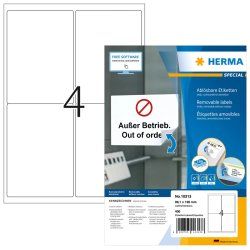 HERMA 10313 étiquette d'adresse Blanc