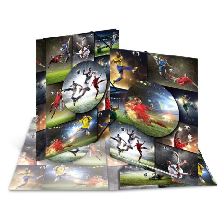 HERMA Chemise à élastiques "football", en PP, A4