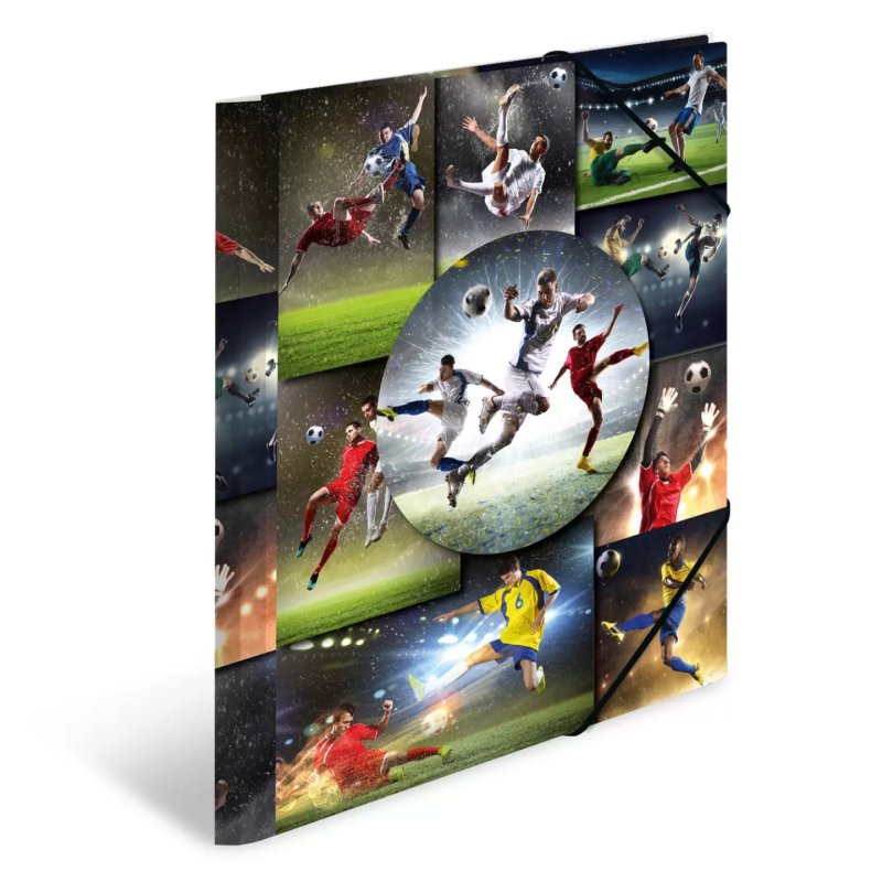 HERMA Chemise à élastiques "football", en PP, A4