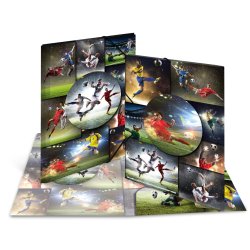 HERMA Chemise à élastiques "football", en PP, A3