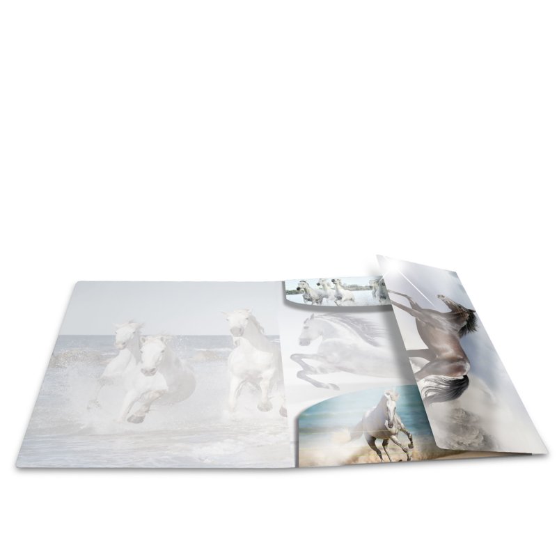 HERMA Chemise à élastiques "chevaux", PP Glossy, A3