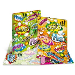 HERMA Chemise à élastiques "Bandes dessinées", PP, A3