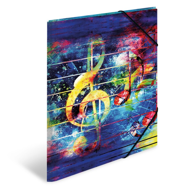 HERMA Chemise à élastiques "Artline", PP, A3, Music