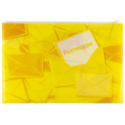HERMA Postmappe mit Zipper, DIN A4, aus PP, gelb