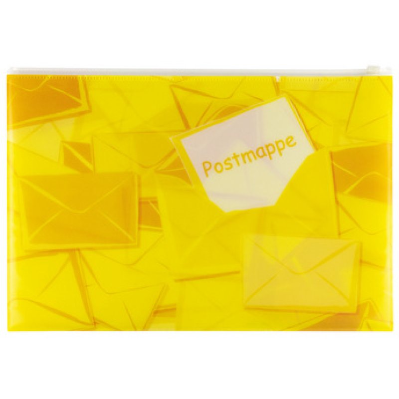 HERMA Postmappe mit Zipper, DIN A4, aus PP, gelb