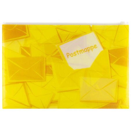 HERMA Postmappe mit Zipper, DIN A4, aus PP, gelb
