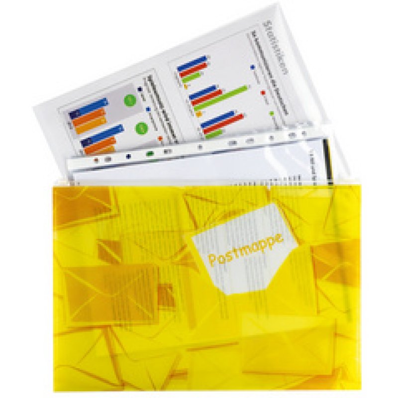 HERMA Postmappe mit Zipper, DIN A4, aus PP, gelb