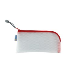 HERMA Pochette à fermeture à zip "Mesh Bags", rouge