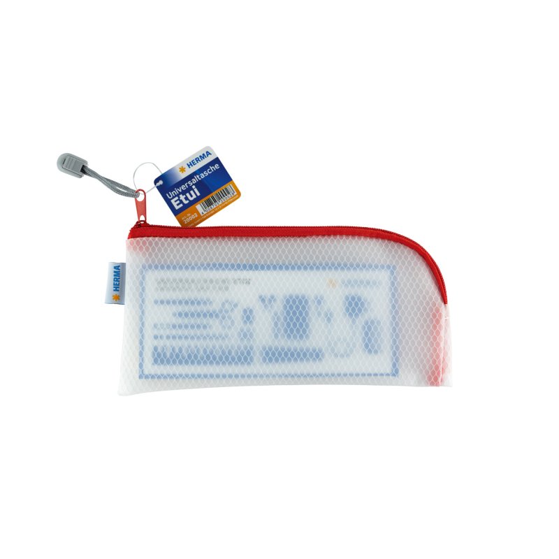 HERMA 20002 pencil case Hard pencil case EVA (Ethylene Vinyl Acetate) Red, Transparent