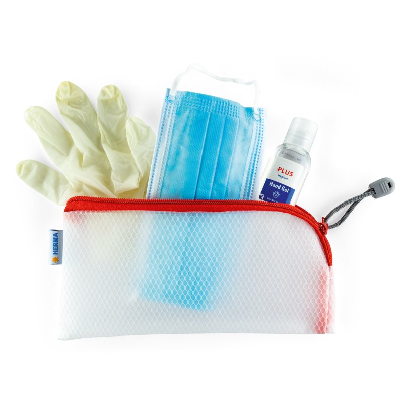 HERMA 20002 trousse à crayons Bac à stylos EVA (Acétate de vinyle d'éthylène) Rouge, Transparent