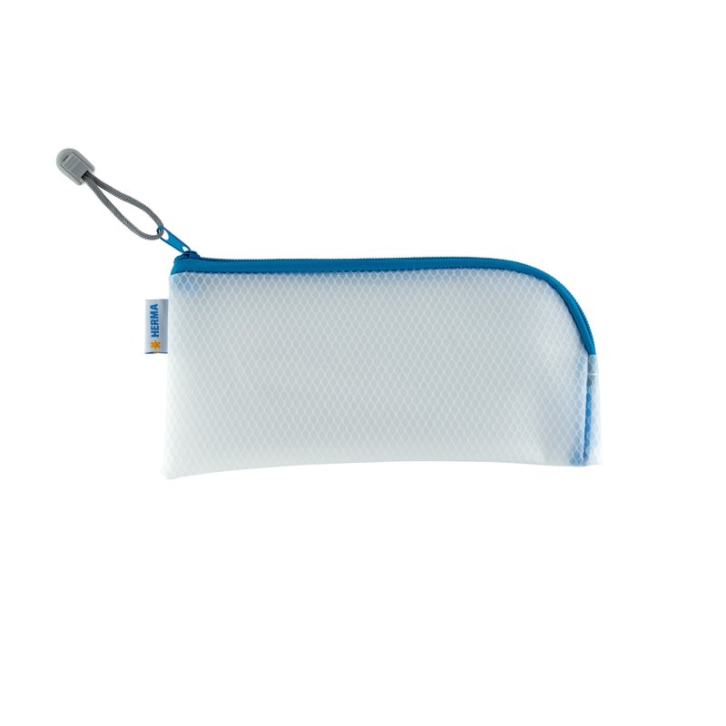HERMA Pochette à fermeture à zip "Mesh Bags", bleu