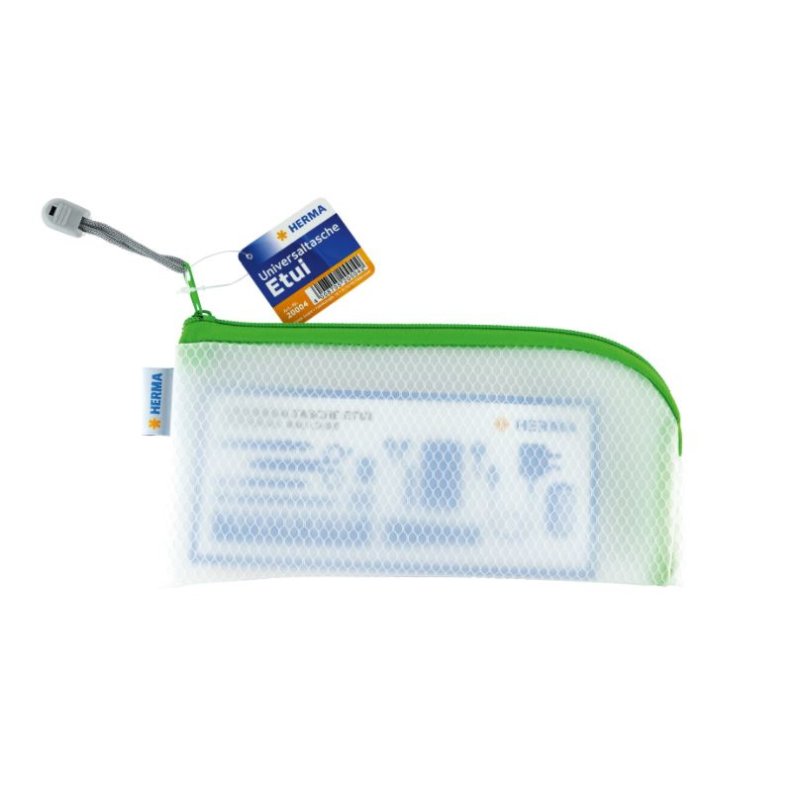 HERMA Pochette à fermeture à zip "Mesh Bags", vert
