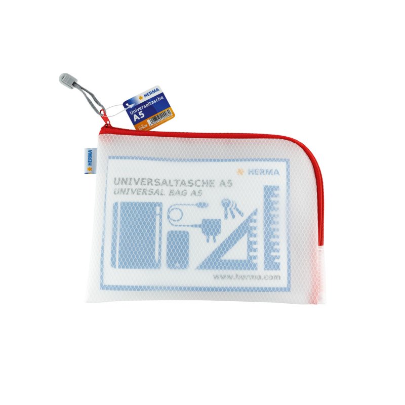 HERMA 20008 pencil case Hard pencil case EVA (Ethylene Vinyl Acetate) Red, Transparent