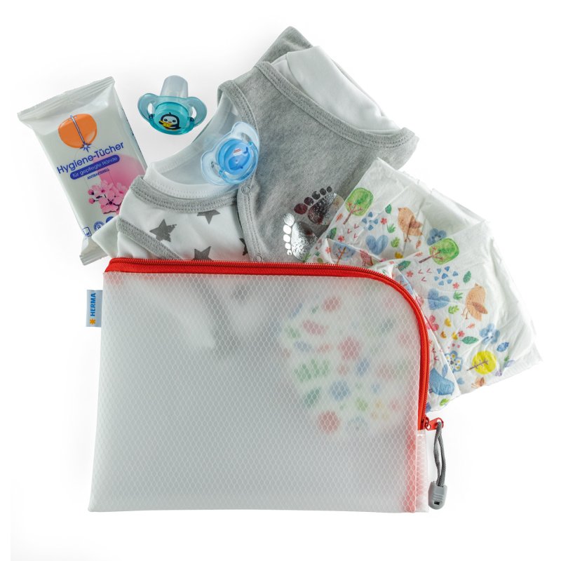 HERMA 20008 trousse à crayons Bac à stylos EVA (Acétate de vinyle d'éthylène) Rouge, Transparent