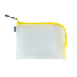 HERMA Pochette à fermeture à zip "Mesh Bags", A5, jaune