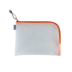 HERMA Pochette à fermeture à zip "Mesh Bags", A5, orange