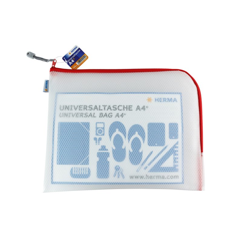 HERMA 20014 pencil case Hard pencil case EVA (Ethylene Vinyl Acetate) Red, Transparent