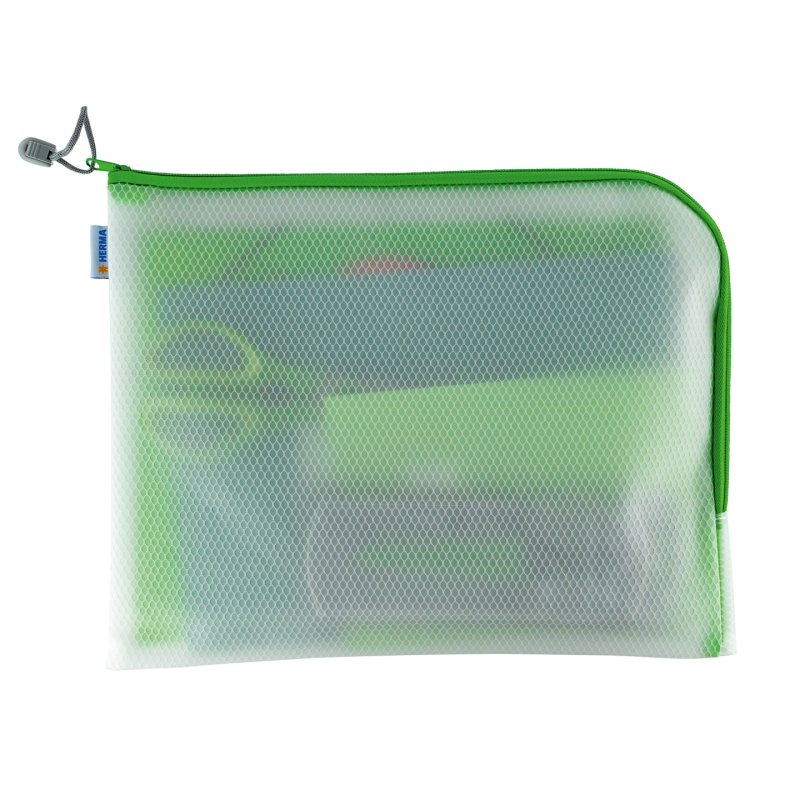 HERMA 20016 trousse à crayons Bac à stylos EVA (Acétate de vinyle d'éthylène) Vert, Transparent
