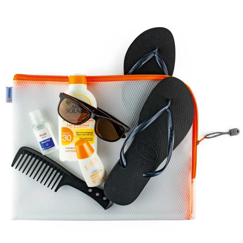 HERMA 20018 trousse à crayons Bac à stylos EVA (Acétate de vinyle d'éthylène) Orange, Transparent