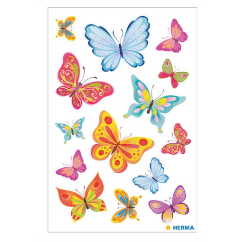 HERMA Butterfly Time with Fine Glitter kids' stickers