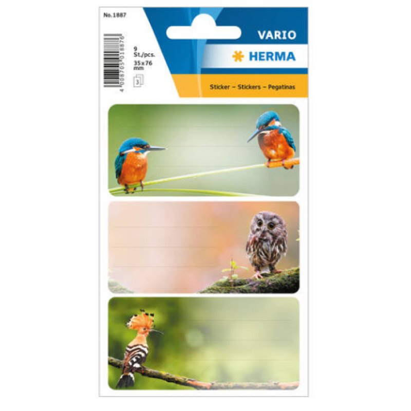 HERMA Étiquettes pour livres "Oiseaux"
