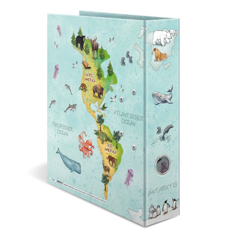 HERMA Classeur à motif pour école maternelle Carte du monde