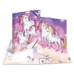 HERMA Sammelmappe A4 Einhorn classeur à anneaux Multicolore