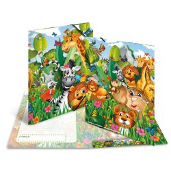 HERMA Chemise à élastiques "Jungle", carton, A3