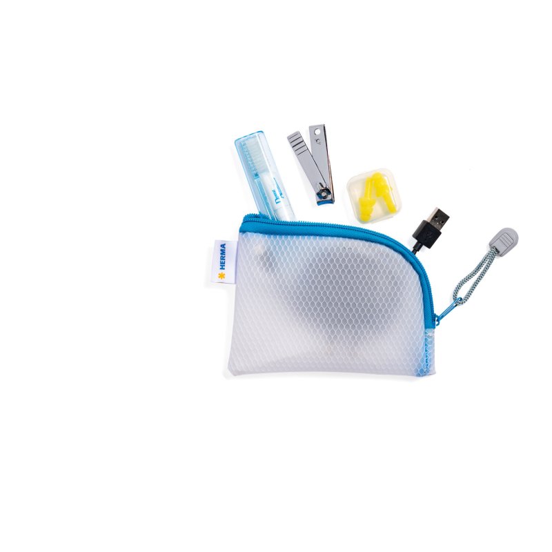 HERMA 20247 trousse de toilette et Vanity EVA (Acétate de vinyle d'éthylène) Bleu, Blanc