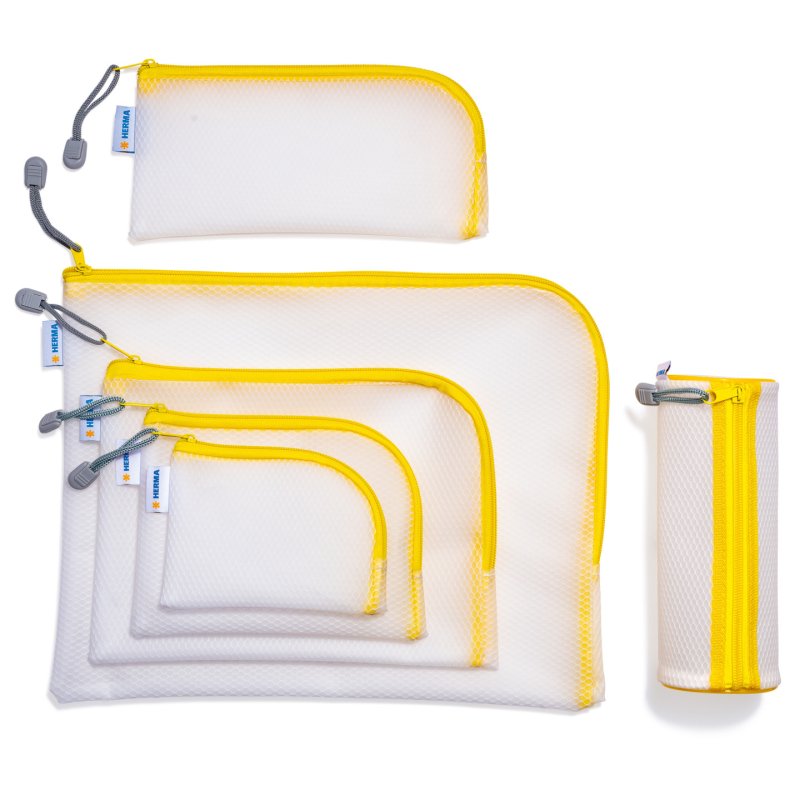 HERMA 20252 toiletry bag/vanity case EVA (Ethylene Vinyl Acetate) White, Yellow