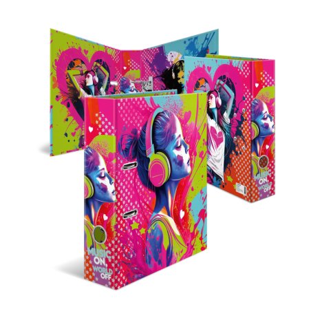 HERMA Classeur à motifs "Music Girl", A4, 70 m