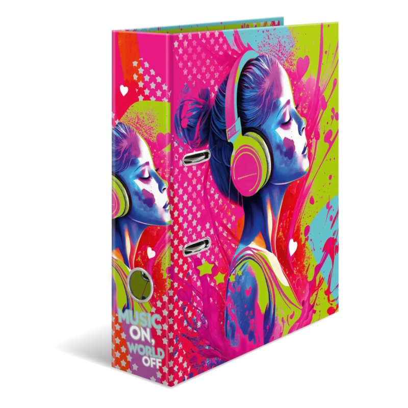 HERMA Classeur à motifs "Music Girl", A4, 70 m
