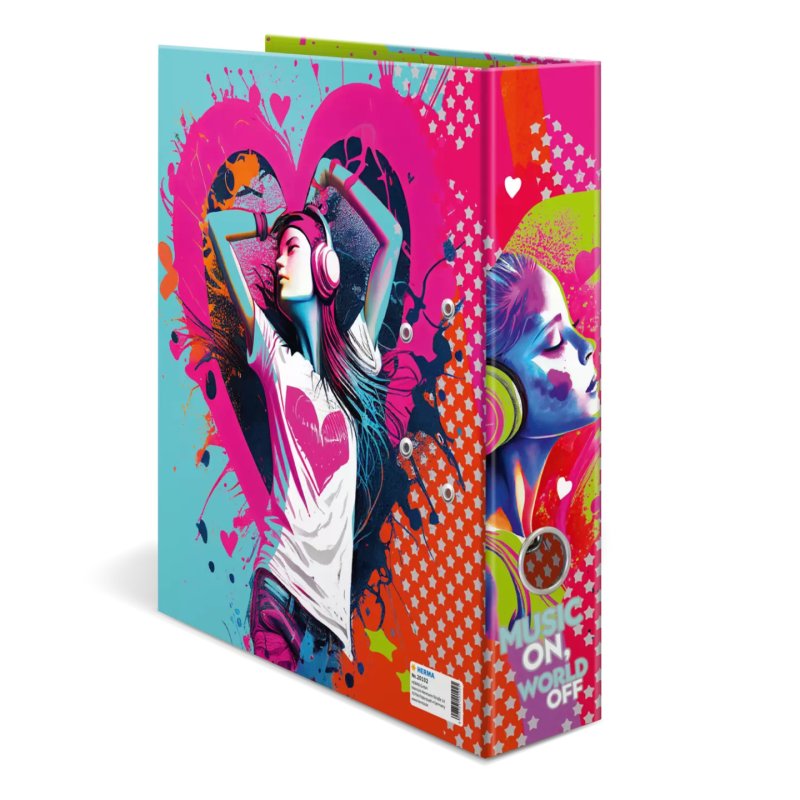 HERMA Classeur à motifs "Music Girl", A4, 70 m