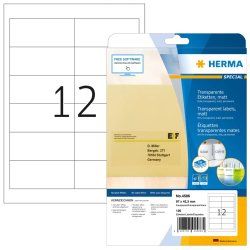 HERMA 4586 étiquette auto-collante Rectangle aux angles arrondis Permanent Transparent 120 pièce(s)