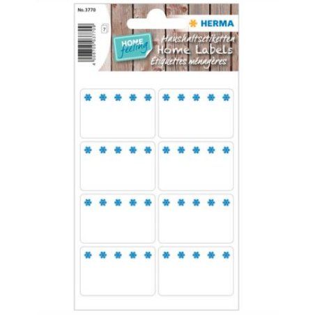 HERMA 4008705037709 étiquette non-adhésive 56 pièce(s) Bleu, Blanc Rectangle