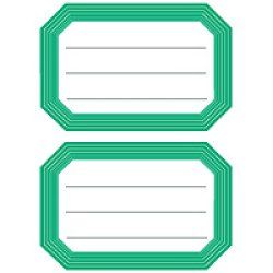 HERMA Book labels 82x55mm green frame lined 6 sh. decorative sticker