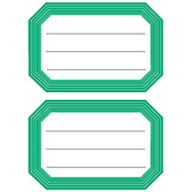 HERMA Book labels 82x55mm green frame lined 6 sh. decorative sticker