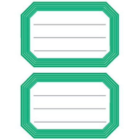 HERMA Book labels 82x55mm green frame lined 6 sh. autocollant décoratif