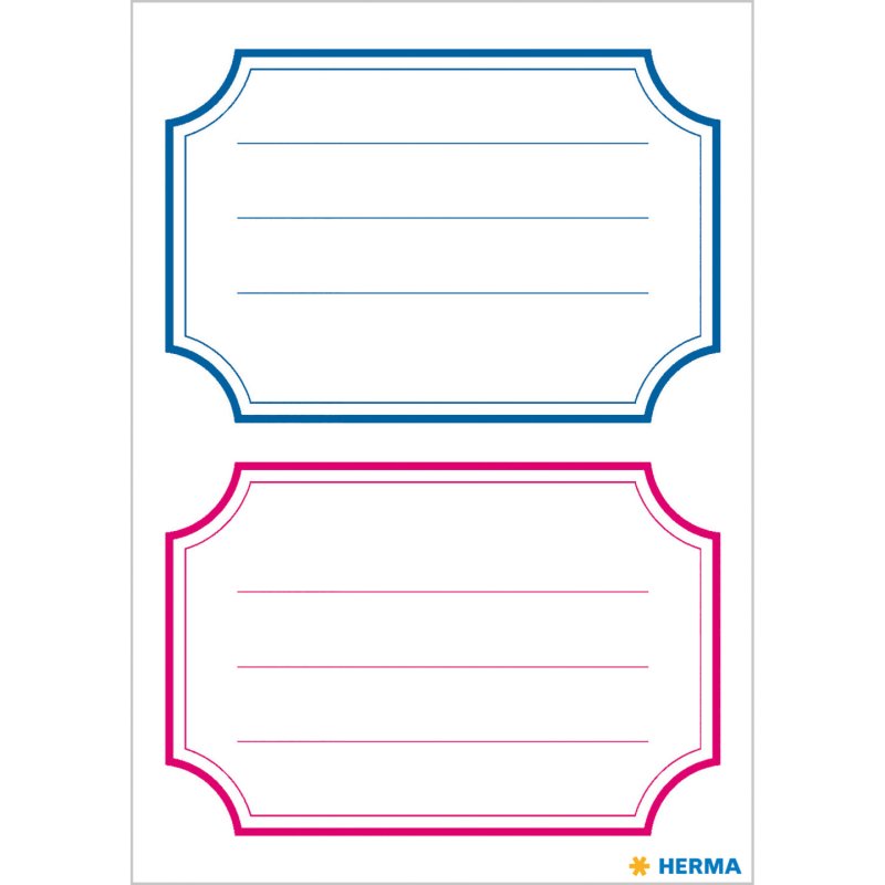 HERMA 5781 self-adhesive label Rectangle Permanent Blue, Pink, White 12 pc(s)