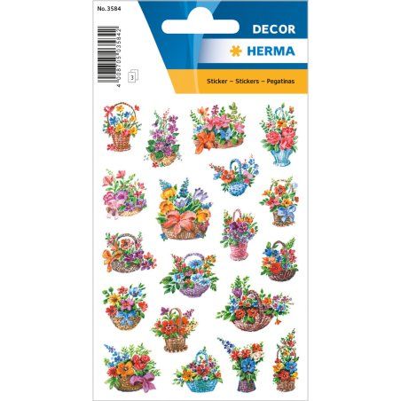 HERMA 3584 autocollant décoratif Papier Multicolore Permanent 57 pièce(s)