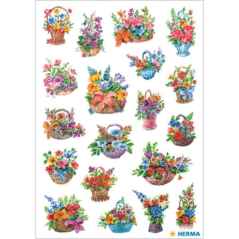 HERMA 3584 decorative sticker Paper Multicolour Permanent 57 pc(s)